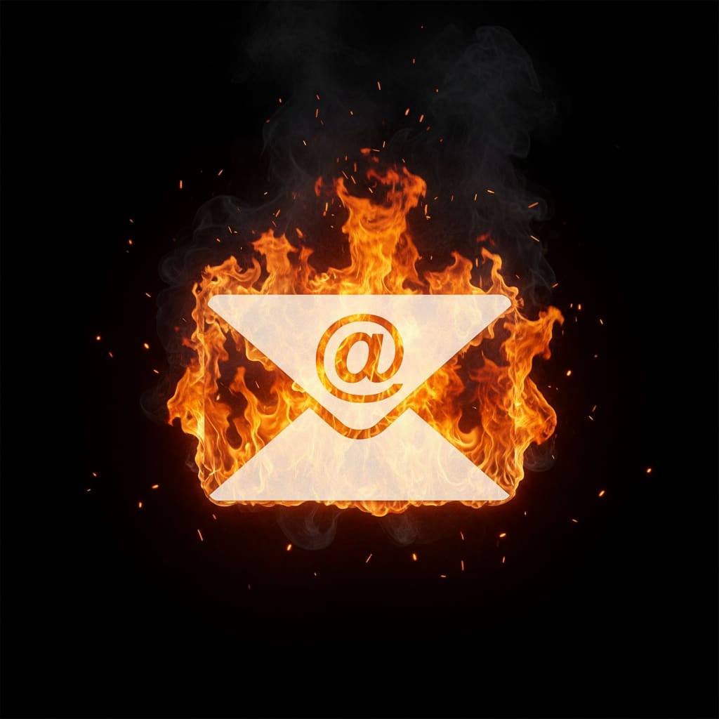 Email on fire - Contact Prometheus Premier Marketing